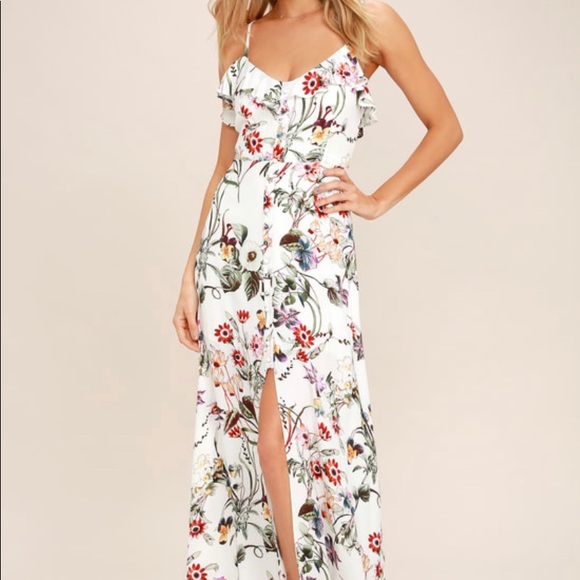 lulus white floral dress